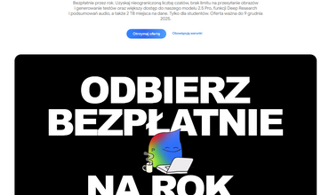 Google Gemini - bezpłatny pakiet AI Pro dla studentów